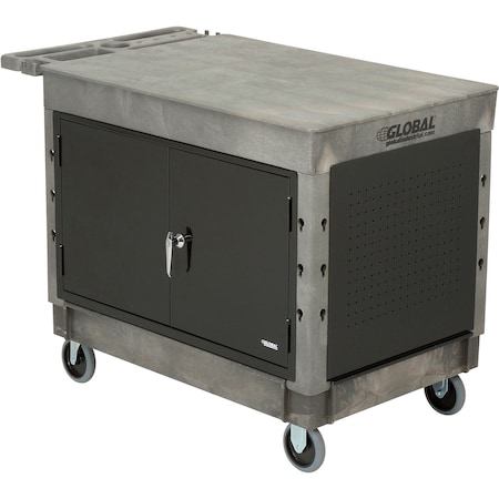 Global Industrial Workstation Cart, Plastic, 44 in L, 25-1/2 in W, 32-1/2 in H 800306